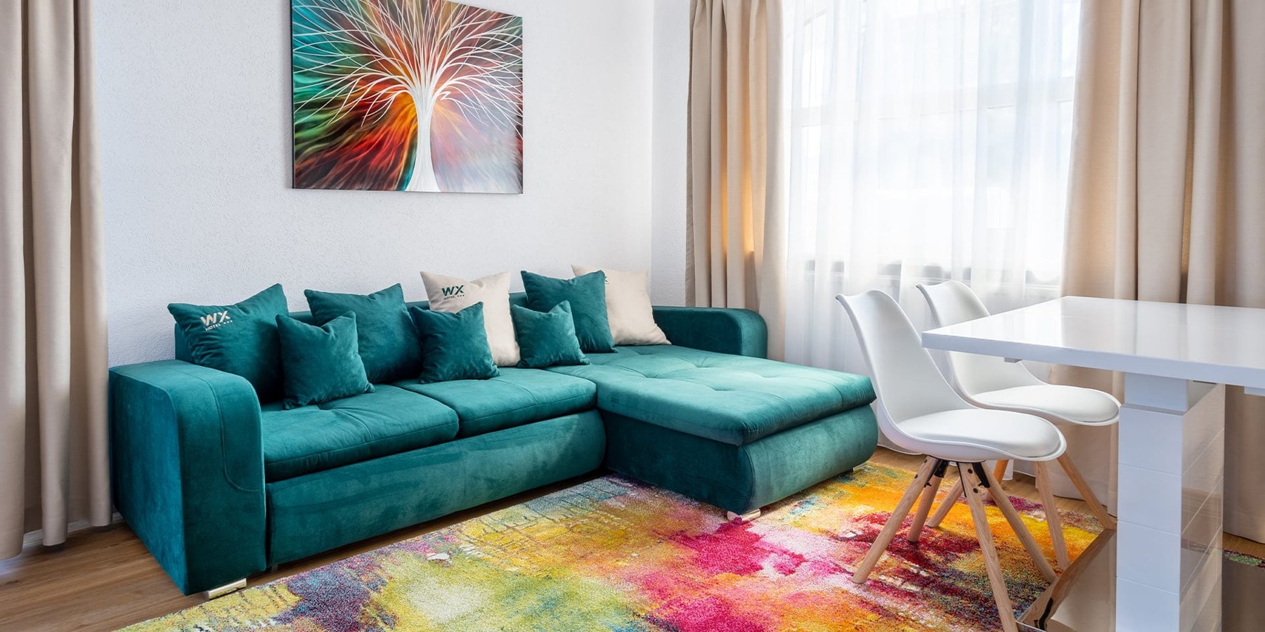 Obývacia časť apartmánu Deluxe